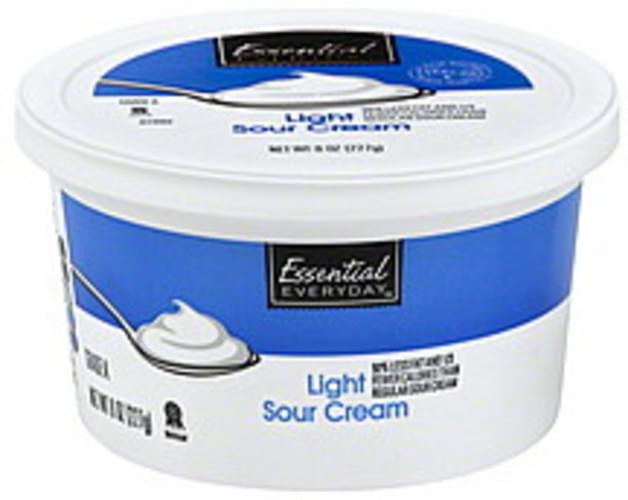 Essential Everyday Light Sour Cream 8 oz, Nutrition Information Innit