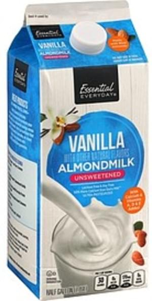 Essential Everyday Unsweetened, Vanilla Almond Milk - 0.5 gl
