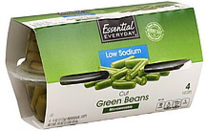 Essential Everyday Cut, Low Sodium Green Beans 4 ea, Nutrition