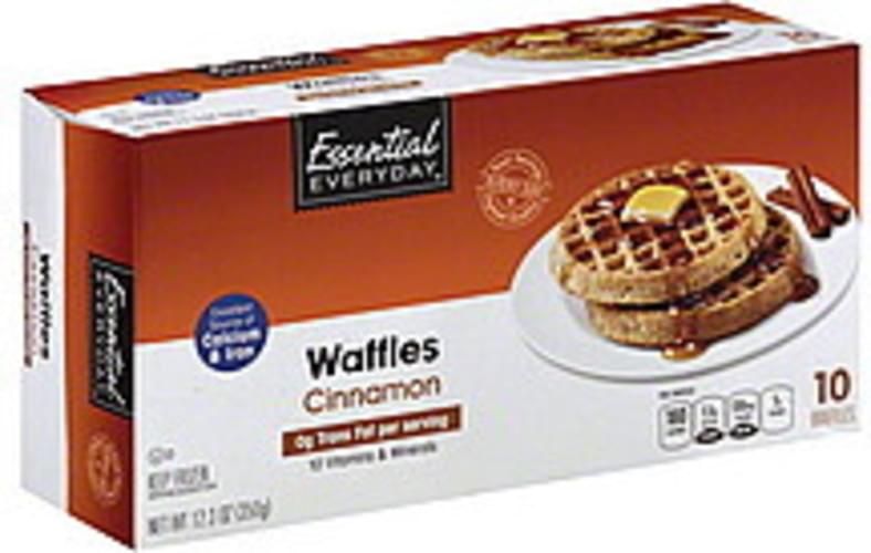 Essential Everyday Cinnamon Waffles 10 ea, Nutrition Information Innit