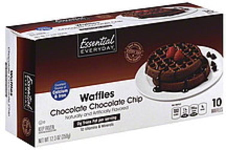 Essential Everyday Chocolate Chocolate Chip Waffles 10 ea, Nutrition