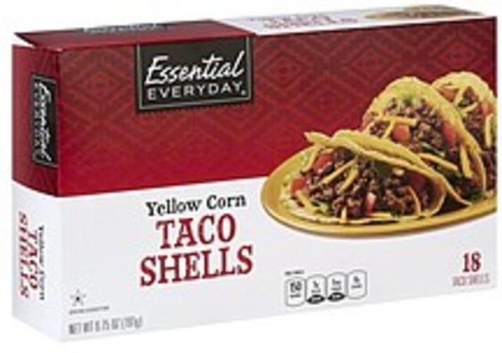 Essential Everyday Yellow Corn Taco Shells 18 ea, Nutrition