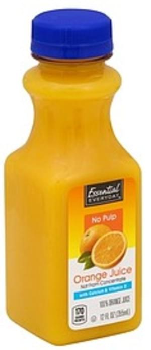 Essential Everyday Orange, No Pulp 100% Juice - 12 oz