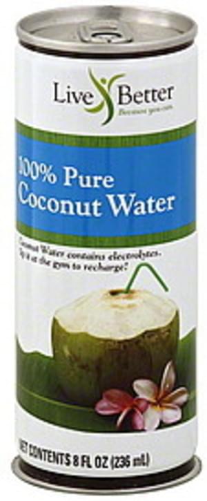Live Better 100% Pure Coconut Water - 8 oz