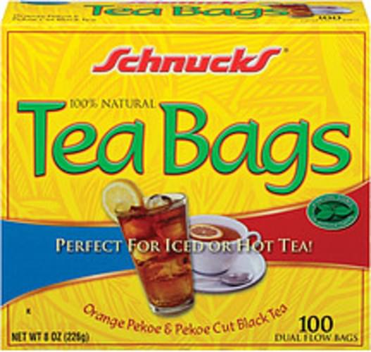 Schnucks 100 Natural Orange Pekoe & Pekoe Cut Black Tea Bags 8 oz