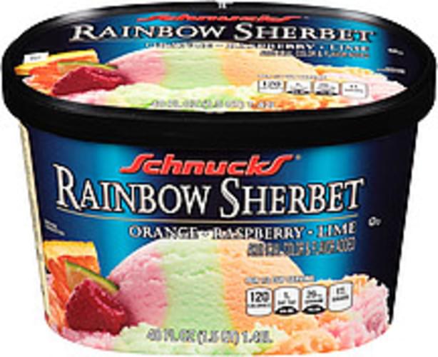 Schnucks Rainbow Sherbet 48 Oz Nutrition Information Innit