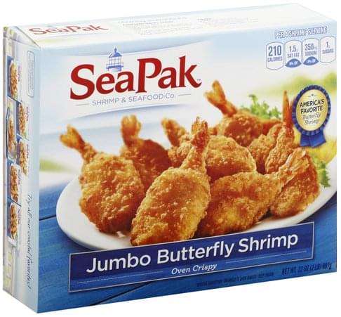 Seapak Jumbo Butterfly Shrimp - 32 oz, Nutrition Information | Innit