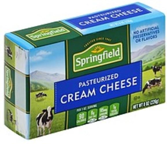 Springfield Pasteurized Cream Cheese 8 oz, Nutrition Information Innit