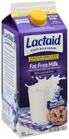 Lactaid Fat Free Milk - 0.5 gl