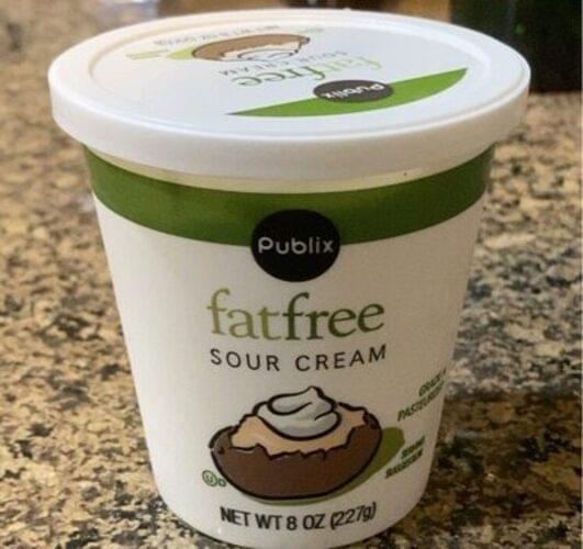 Publix Fat Free Sour Cream 30 g, Nutrition Information Innit