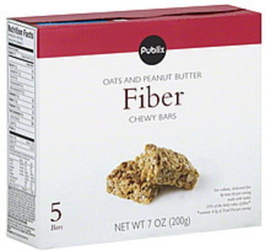 Publix Fiber, Oats and Peanut Butter Chewy Bars 5 ea, Nutrition