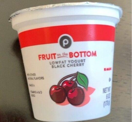 Publix Black Cherry Low Fat Yogurt 170 g, Nutrition Information Innit