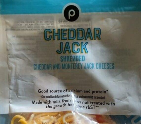 Publix Monterey Jack & Cheddar Cheese 28 g, Nutrition Information Innit