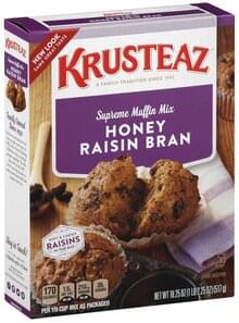 Krusteaz Honey Raisin Bran, Supreme Muffin Mix - 18.25 oz ...