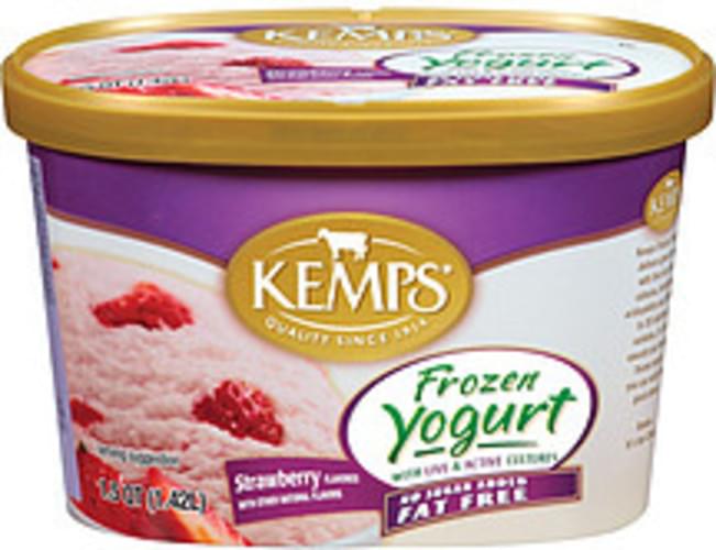 Kemps No Sugar Added Fat Free Strawberry Flavored Frozen Yogurt - 1.5