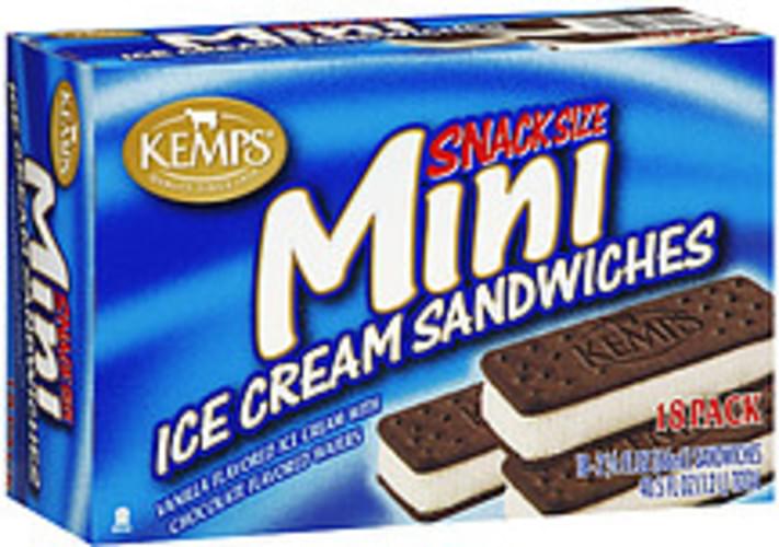 Kemps Snack Size Mini Ice Cream Sandwiches 2.25 oz, Nutrition