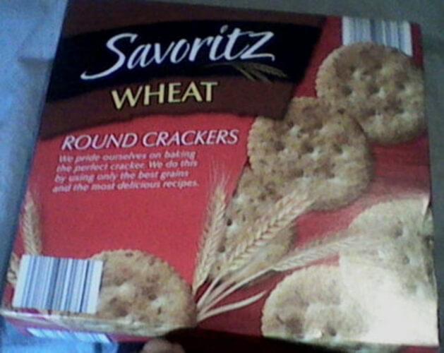 Savoritz Wheat Round Crackers 15 g, Nutrition Information Innit