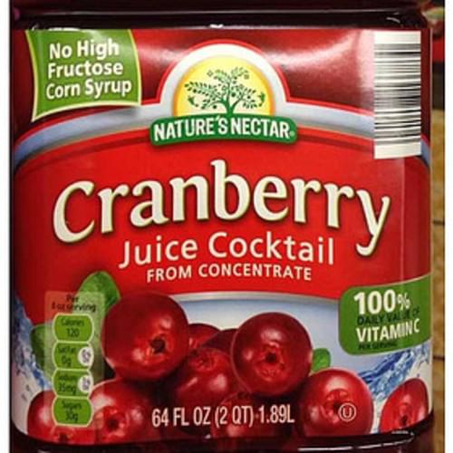 Nature's Nectar Cranberry Juice Cocktail from Concentrate 240 ml