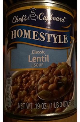 Chef's Cupboard Homestyle Classic Lentil Soup - 245 g, Nutrition ...