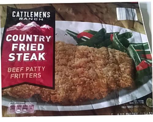 Cattlemen&amp;#39;s Ranch Beef Patty Fritters Steak - 112 g, Nutrition ...