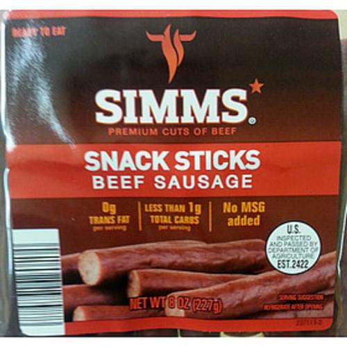 Simms Grocery Beef Sausage Snack Sticks 16 g, Nutrition Information