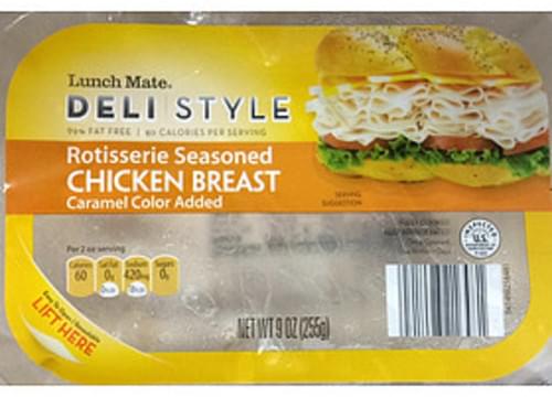 Lunch Mate Rotisserie Seasoned Chicken Breast - 56 g, Nutrition ...