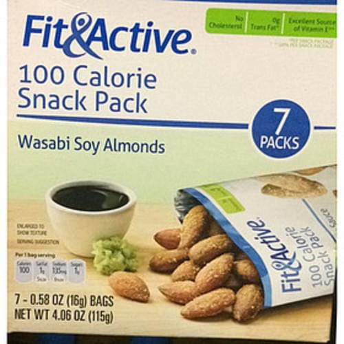 Fit & Active Wasabi Soy Almonds 100 Calorie Snack Pack 16 g