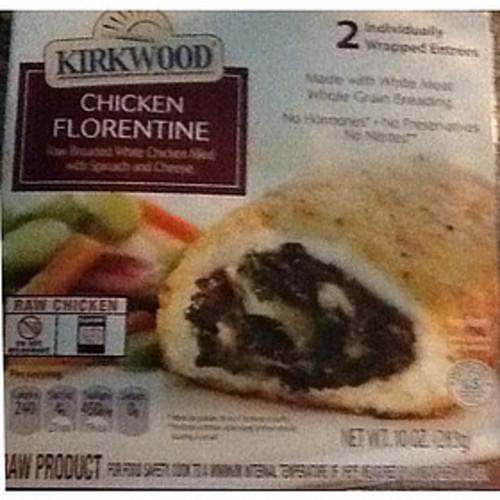 Kirkwood Chicken Florentine 142 g, Nutrition Information Innit