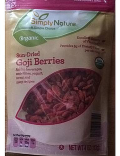 Simply Nature Organic Sun-Dried Goji Berries - 28 g