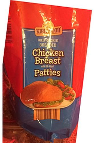 Kirkwood Breaded Chicken Breast with Rib Meat Patties Fully Cooked - 74
