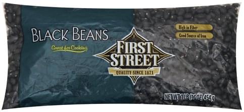 First Street Black Beans - 1 lb