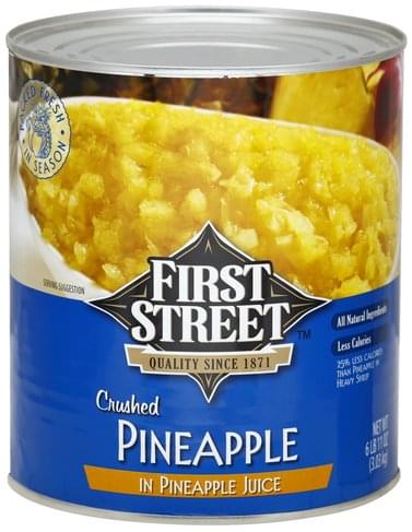 First Street Crushed, Pineapple Juice Pineapple - 107 oz