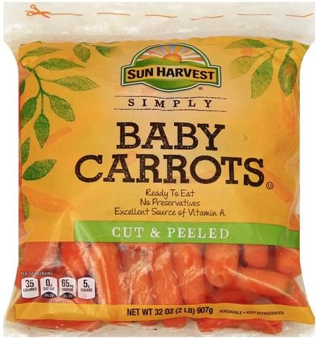 Sun Harvest Cut & Peeled Baby Carrots - 32 oz