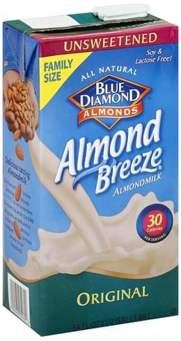 Blue Diamond Original, Unsweetened, Family Size Almondmilk - 64 oz