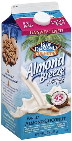 Blue Diamond Unsweetened, Vanilla Almond Coconut Almondmilk Coconutmilk Blend - 0.5 gl