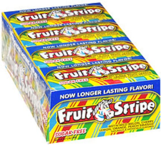 Fruit Stripe Yipes Sugar Free Gum 8, Nutrition Information Innit
