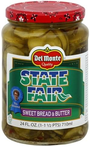 Del Monte Sweet Bread Butter Pickles 24 Oz Nutrition Information Innit Del Monte Sweet Bread Butter Pickles 24 Oz Nutrition Information Innit