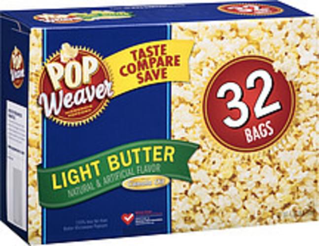 Pop Weaver Light Butter Microwave Popcorn 32, Nutrition Information