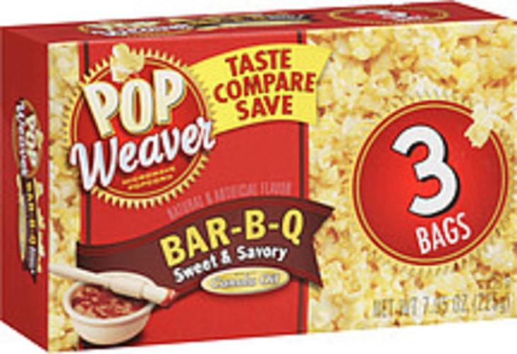 Pop Weaver Popcorn Microwave Barbeque 7.95 oz, Nutrition Information