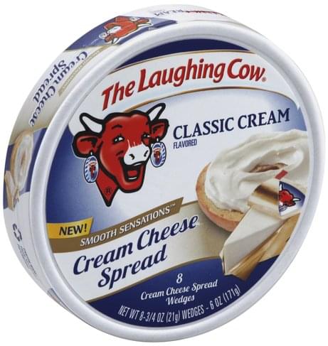 The Laughing Cow Wedges, Classic Cream Flavored Cream Cheese Spread - 8