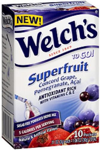 Welch's To Go! Superfruit Sugar Free Powdered Drink Mix - 30 g