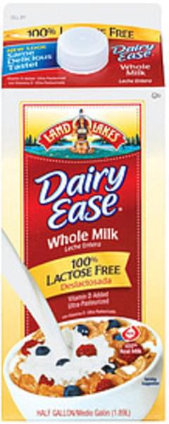 Land O Lakes Dairy Ease Tm Whole 100 Lactose Free Milk 0 5 Gal Nutrition Information Innit