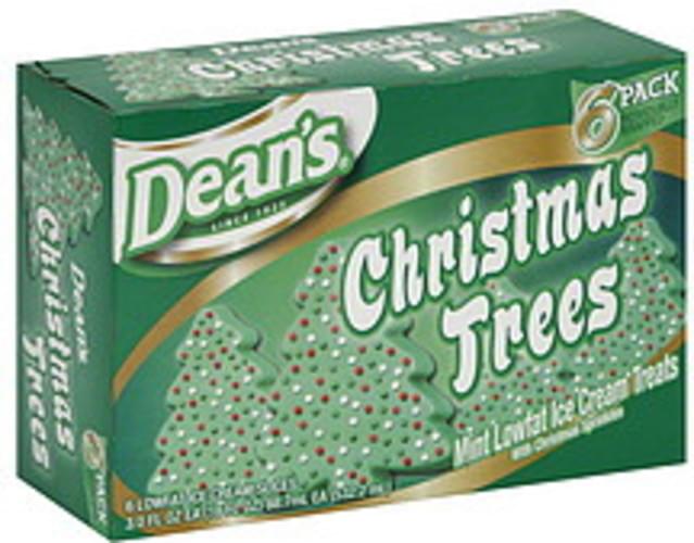 Deans Lowfat, Mint, Christmas Trees Ice Cream Slices 6 ea, Nutrition