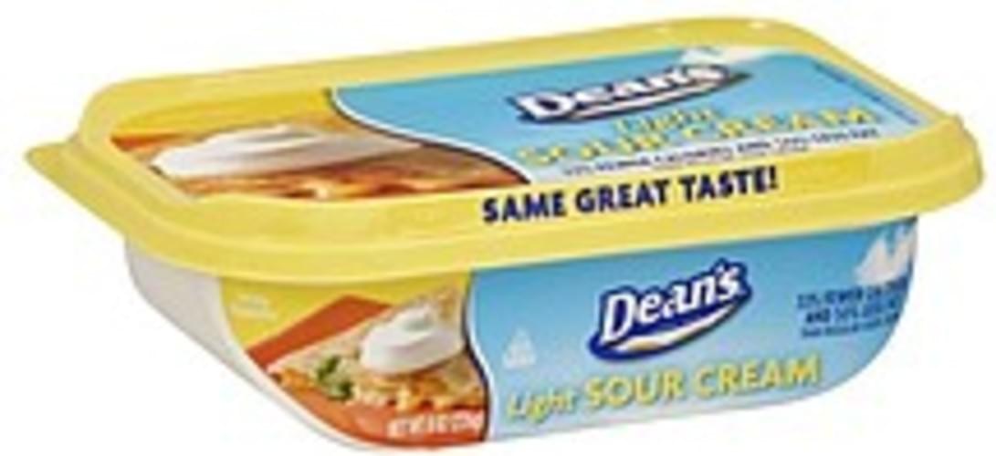Deans Light Sour Cream 8 oz, Nutrition Information Innit