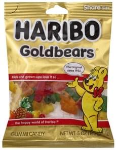 Haribo Goldbears, Share Size Gummi Candy - 5 oz, Nutrition Information ...