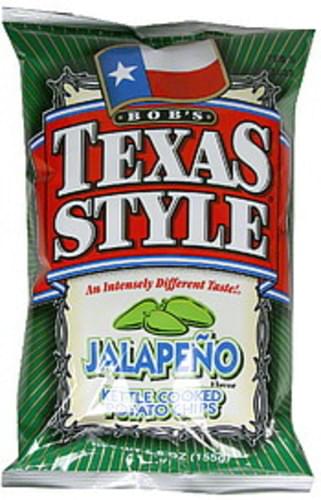 Bob Texas Style Kettle Cooked, Jalapeno Potato Chips - 5.5 oz ...