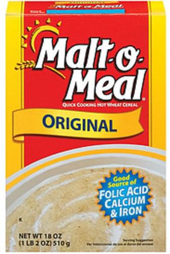 Malt O Meal Hot Wheat Cereal Original 18 Oz Nutrition Information Innit