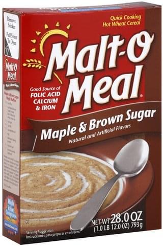 Malt O Meal Maple & Brown Sugar Hot Wheat Cereal - 28 oz, Nutrition