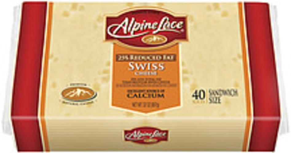 Alpine Lace® Swiss Reduced Fat Slices Deli Cheese 32 oz, Nutrition