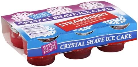 Hawaiis Favorite Strawberry Crystal Shave Ice Cake , 6 ea